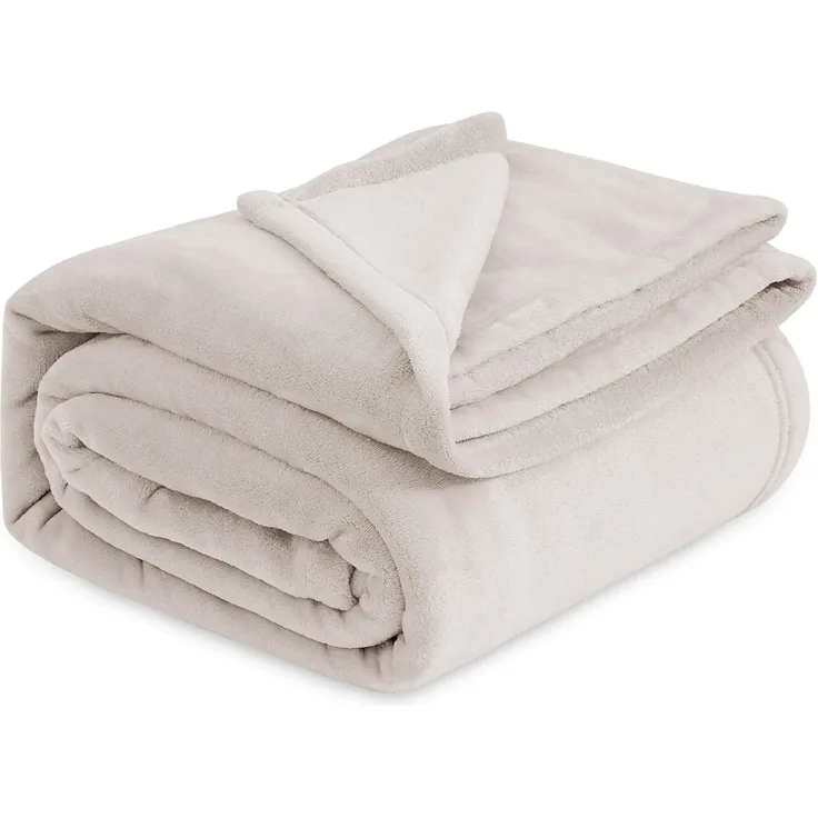 BEDSURE Kuscheldecke Flauschig Decke Fleecedecke - Wohndecke Warm Winter Weich, Sofadecke XXL, Decke Couch Blanket, Kuscheldecke Große, Wohn- & Kuscheldecken 220x240 cm, Sofa überwurfdecke Beige