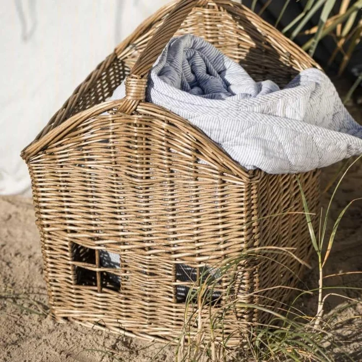 Weidenkorb Korb Korbhaus Haus Dekokorb mit Henkel Ib Laursen 29018-67 – Bild 2