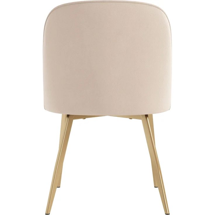 Merax Esszimmerstuhl Gestell aus goldfarbenen Metall, Bezug aus Samtstoff(Set, 2 St), 2er Set Polsterstühle Küchenstuhl Wohnzimmerstuhl Beige – Bild 10