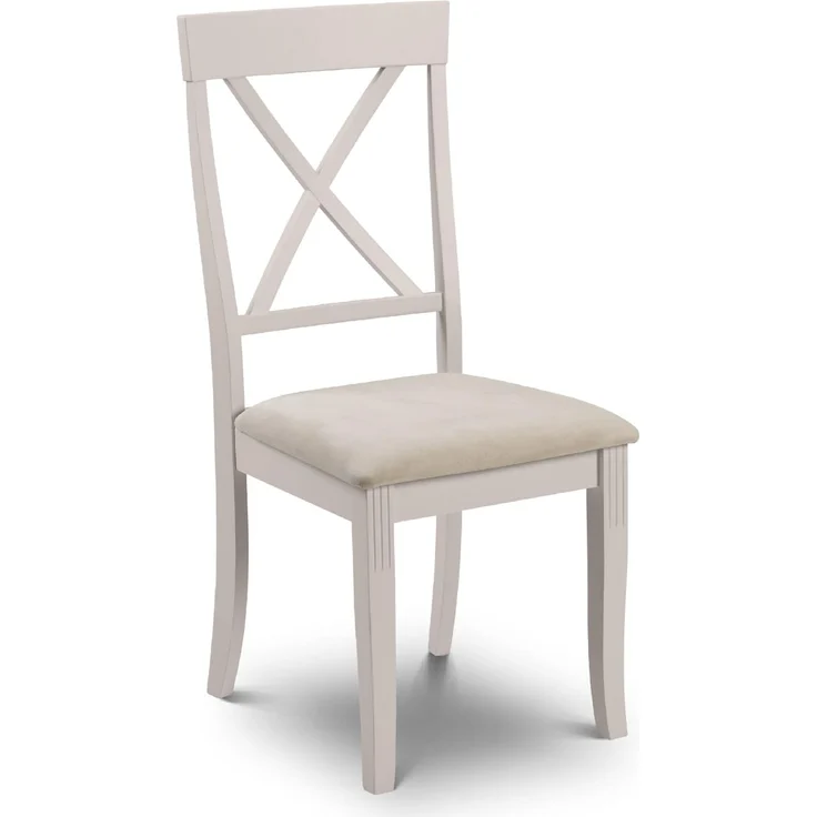 Julian Bowen Set of 2 Davenport Dining Chairs, Oak & Elephant Grey – Bild 7