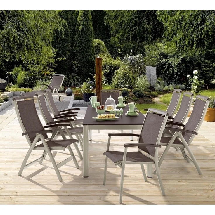 Klappstuhl >Royal< in Mocca, Kunstfasergewebe - 75x112x63cm (BxHxT) – Bild 5
