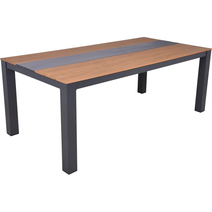 Gartentisch KATJA - Kunststoff, Braun, 200 x 100 x 75 cm | Terrassentisch Wetterfest Outdoor Tisch
