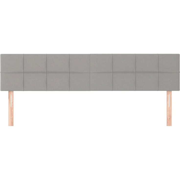 vidaXL Kopfteile 2 Stk. Hellgrau 90x5x78/88 cm Stoff 346074 – Bild 3