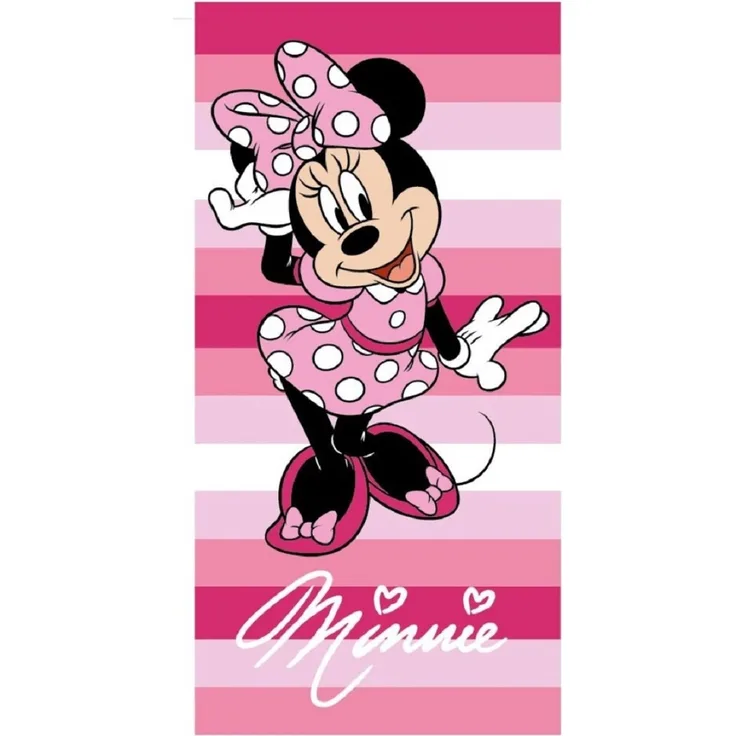 Disney Minnie Mouse Baumwollhandtuch Badehandtuch Strandtuch 70x140 cm aus Baumwolle