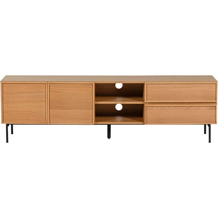 TV-Board Tours aus Melamin und MDF, modern mit viel Stauraum, Natur, 180 cm breit – Bild 3