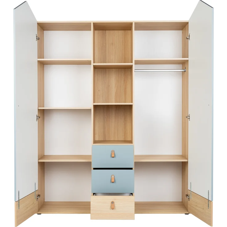 3-teiliges Babymöbel-Komplettset »Roofy« mit 2-trg. Kleiderschrank, Salbei / Nagano Oak, Arthur Berndt – Bild 4