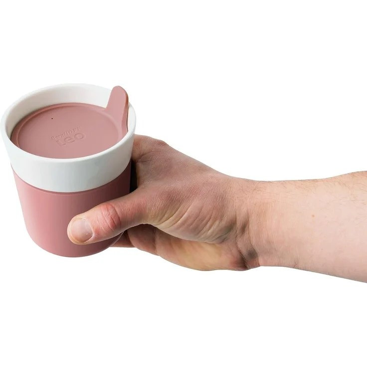 Berghoff 3950136 Reisebecher, Porzellan, 0,25 l, Rosa,Weiß – Bild 5