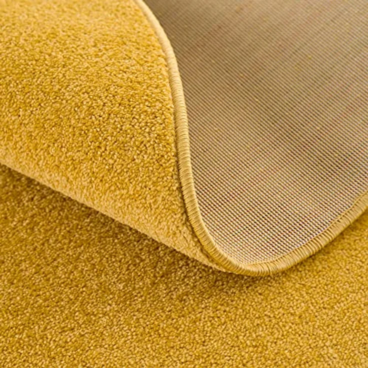 Sanat Teppich Uni, rund, Höhe: 13 mm, robuster Kurzflorteppich, große Farbauswahl, Wohnzimmer, alle Räume – Bild 6