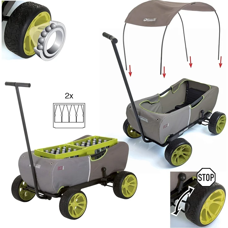 Hauck 'Eco Mobil' Bollerwagen mit Sonnendach – Bild 2