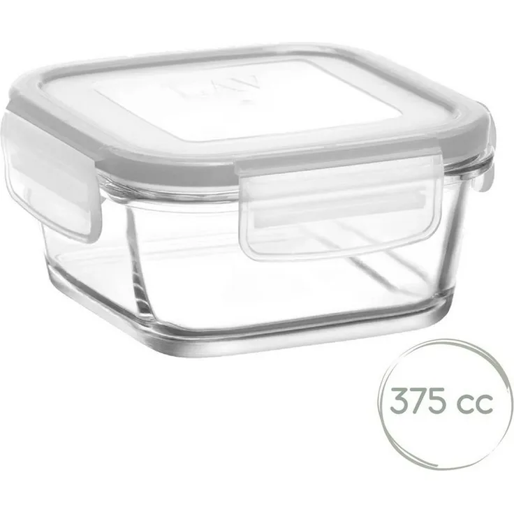 LAV Frischhaltedose LAV Fresco Glasbehälter mit Deckel – 375 ml (12 3/4 oz), 1er Set, Glas