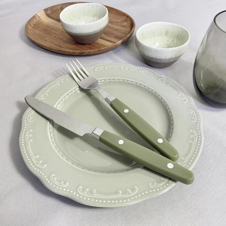 PINTINOX Besteck-Set Country (24-tlg), 6 Personen, Edelstahl 18/0, Kunststoff, Kunststoffgriff in Holzoptik, spülmaschinengeeignet – Bild 4