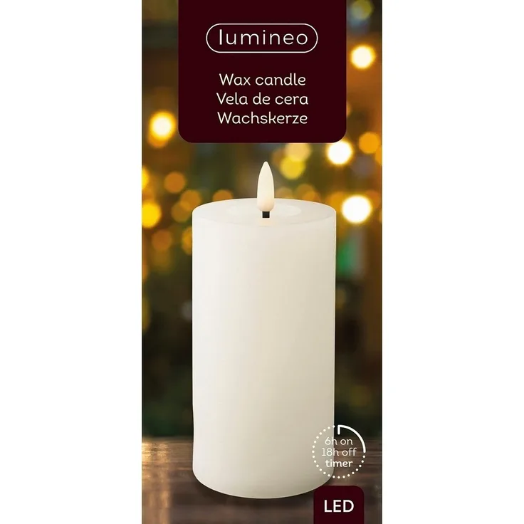LED Echtwachskerze RUSTIK