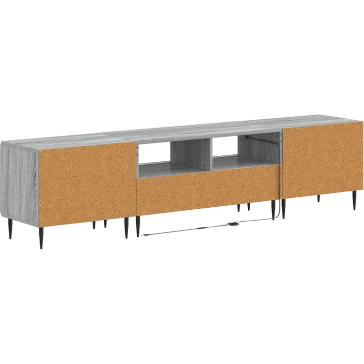 vidaXL 3-teiliges LED TV Regal ZWOLLE Sonoma-Grau Holzwerkstoff 3416524 – Bild 6