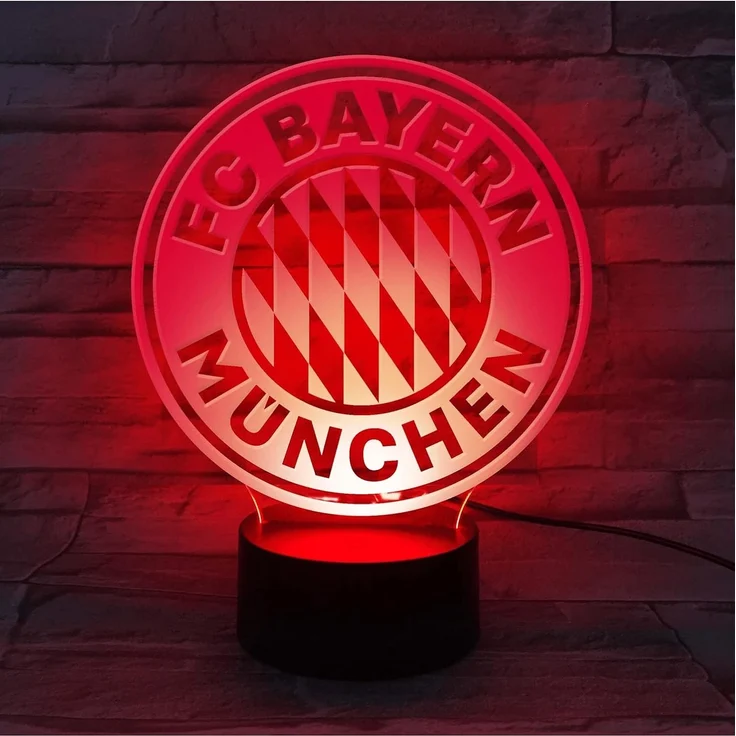 FC Bayern München LED Tischleuchte FC Bayern München LED - Logo – Bild 6