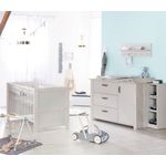 roba Kinderzimmerset 'Mila' 2-teilig - Bett 70 x 140 - Wickelkommode - Weiß / Grau