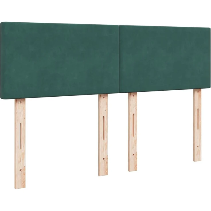 vidaXL Boxspringbett mit Matratze Dunkelgrün 140x190 cm Samt 3288603 – Bild 10