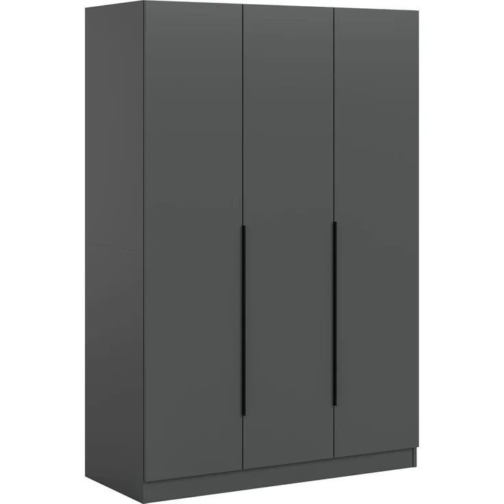 Kleiderschrank 3-türig (B/H/T: 120x180x52 cm) in anthrazit – Bild 1