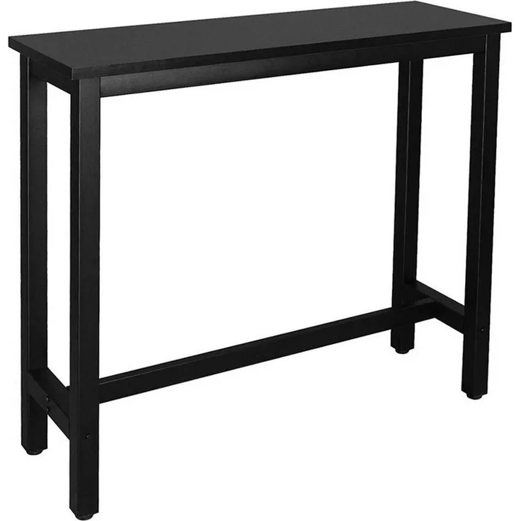 1x Bartisch Bistrotisch Metallgestell Tischplatte aus MDF schwarz