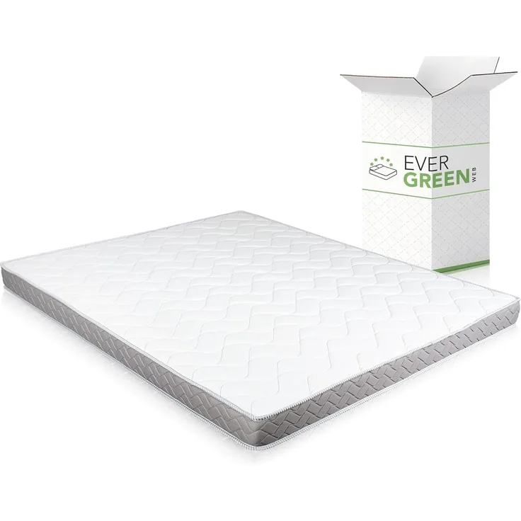 EVERGREENWEB Doppelmatratze für Schlafsofa, 12 cm hoch, orthopädische Wasserschaummatratze, hypoallergene und ergonimische Matratze mit weißem Bezug 140X190 – DAYBED