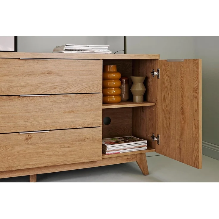 Jahnke Sideboard, Engineered Wood, Montana Eiche Nb, One Size – Bild 11