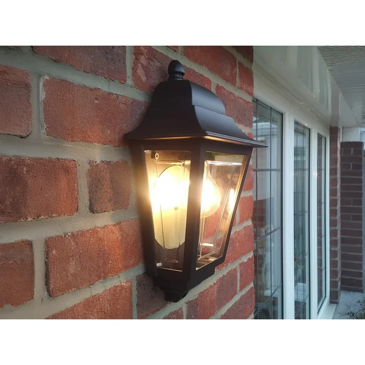 Elstead Lighting Deco Lane Wandleuchte 1-Light Schwarz IP44 E27