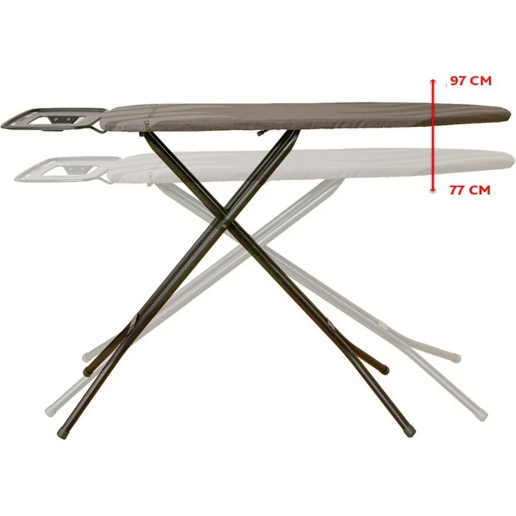 Vileda Bügelbrett TOTAL Reflect Ultimate |extra schnelles Bügeln|extra robust| breite Bügelfläche| höhenverstellbar| XXL‑Ablage| leicht zusammenklappbar| einfache Aufbewahrung| Comfort-Pack – Bild 3
