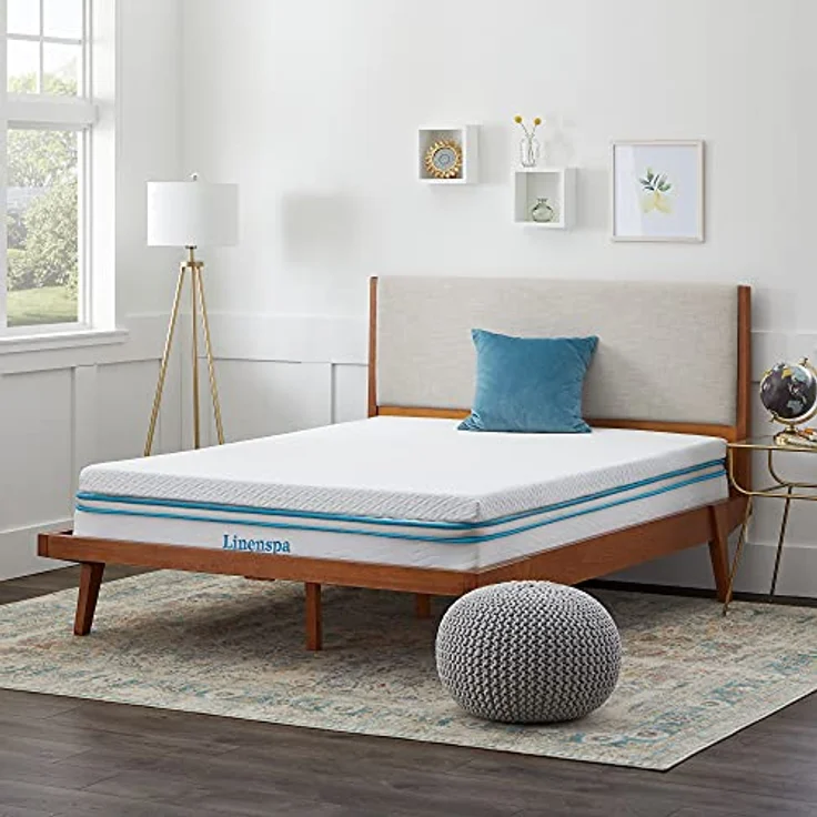 Linenspa 7,5 cm Gel-Matratzenauflage aus Memory-Schaum mit Reißverschlussbezug, Matratzenauflage für Super-Kingsize-Betten (180x200 cm) – Bild 2