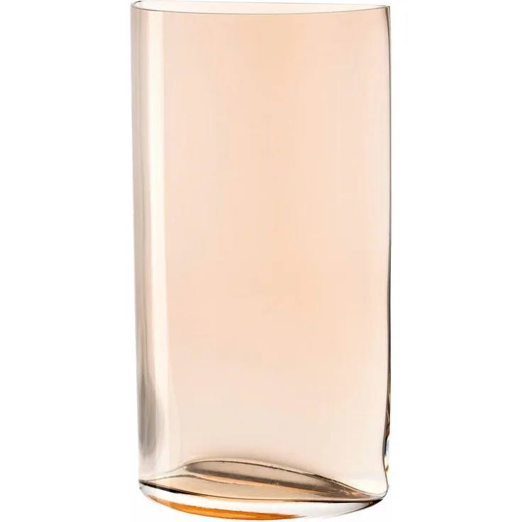 Leonardo Centro Vase Halbkreis, Blumenvase, Glasvase, Tischvase, Dekovase, Blumentopf, Glas, Zimt / Braun, 34 cm, 046955
