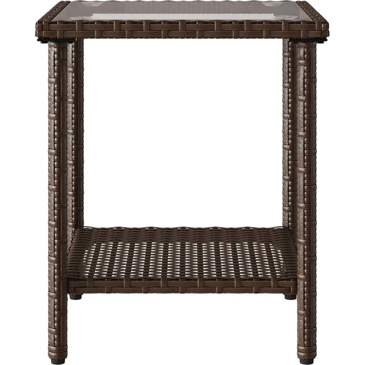 vidaXL Outdoor-Sofagarnitur 2 stk. 5-Sitzanzahl Braun und Rot 4103878 – Bild 8