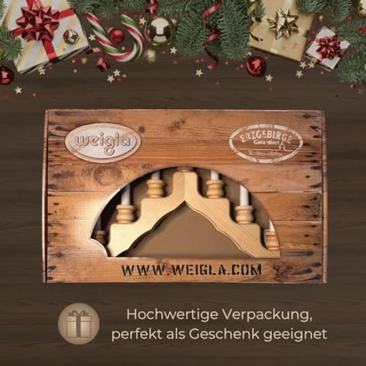 Weigla Lichterbogen Schwede, Weihnachtsdeko, Made in Germany (1-tlg), 7-flammig – Bild 8