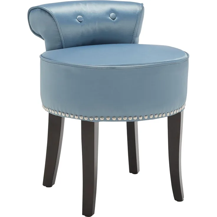SAFAVIEH Contemporary Upholstered Vanity Chair, in Blue