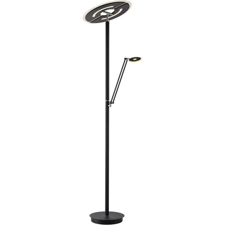 MONDO LED Deckenfluter RIMO, 2-flammig, Anthrazit, Stahl, mit Lesearm, Anpassung der Farbtemperatur, Dimmfunktion, LED fest integriert, Extra-Warmweiß, Neutralweiß, Touchsensor, B 62 x H 200,3 x T 44 cm – Bild 5