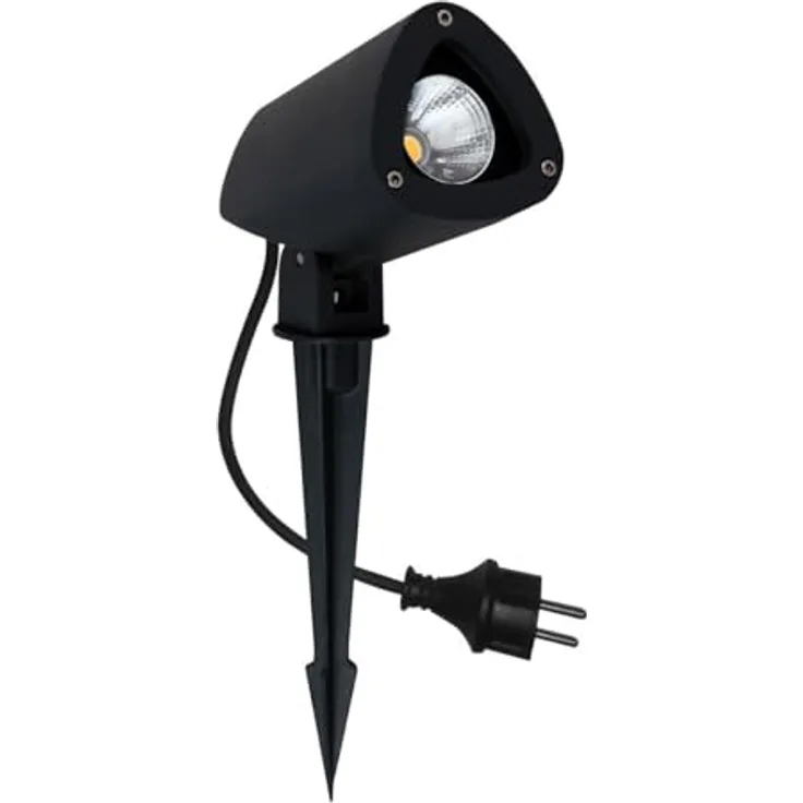 Megatron GARTIA S Gartenstrahler, 3,8W LED mit 380lm, 3000K Warmweiß, anthrazit