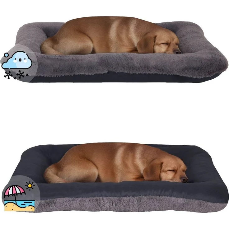 Paws & Whiskers 'Sally Dog XL - Anthracite' Haustierbett, Anthrazit, 110 x 85 x 12 cm – Bild 3