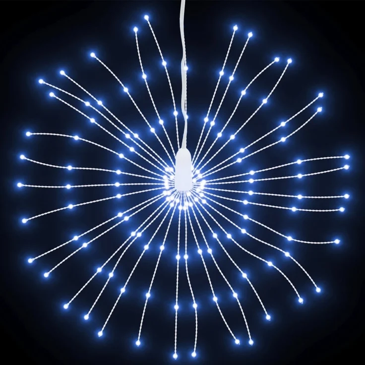 vidaXL Weihnachtsbeleuchtungen Feuerwerk 8 Stk. 140 LEDs Kaltweiß 17cm 3190513 – Bild 3