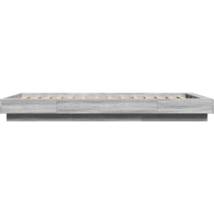 vidaXL Bodenbettgestell Grau Sonoma 80 x 210 cm Holzwerkstoff 3429703 – Bild 5