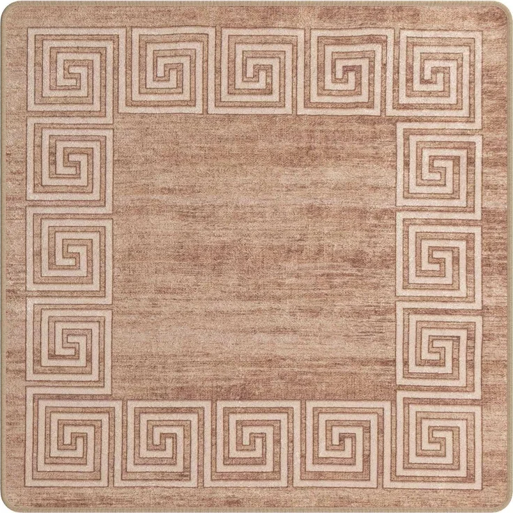 vidaXL Teppichläufer MARSA Weiß 100x100 cm Polyester und PVC 42023314 – Bild 2