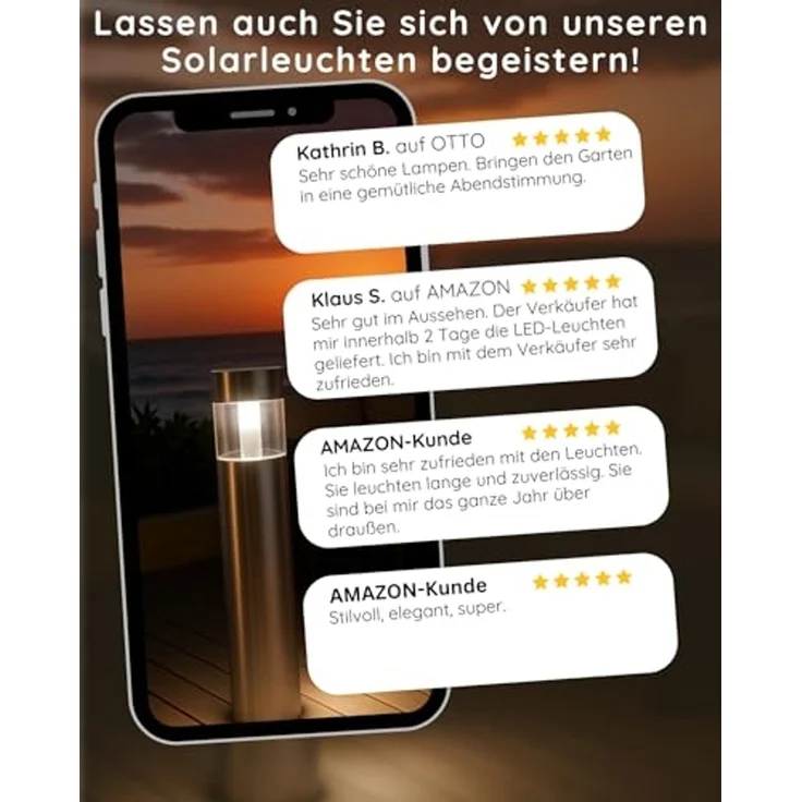 MeLiTec LED Solarleuchte Solar-Gartenleuchte SO50, LED wechselbar, warmweiß, Solar-Lampe Lounge-Licht, Outdoor-Leuchte Farbwechsel, auch Tischlampe – Bild 7