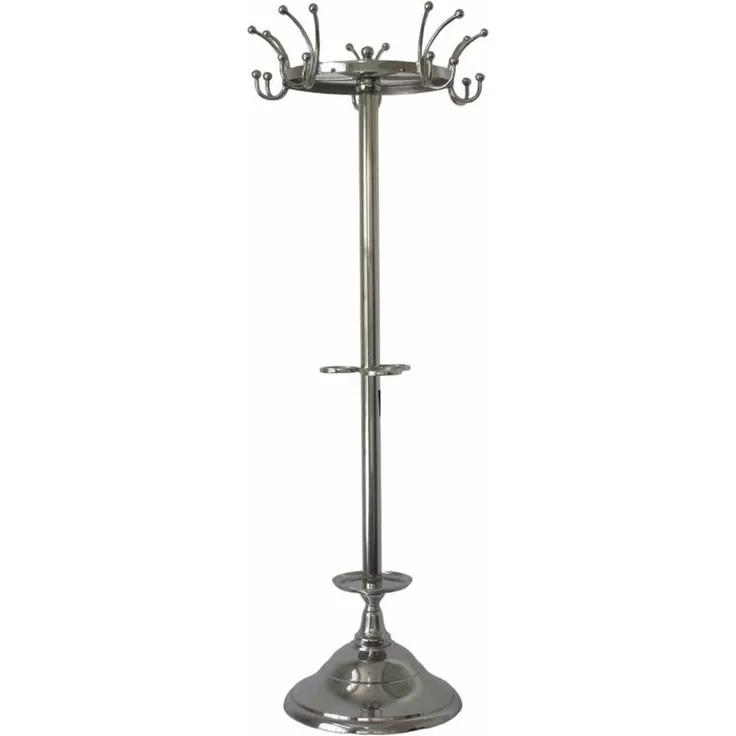 Casa Padrino Barock Garderobenständer Silber H. 171cm- Barockstil Garderoben Möbel