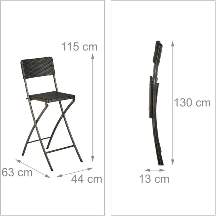 2er Set Barhocker Rattan – Bild 4