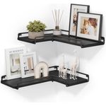 Vasagle Eckregal Wandregal, L-förmiges Eckregal, 2er Set, Industrie-Design