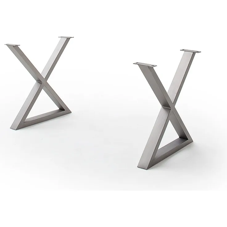 Tischgestell >CALABRIA< (2er-Set) in silber - 73x74x8 (BxHxT)
