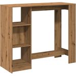 vidaXL Bartisch mit Regal Artisan-Eiche 124x46x103,5 cm Holzwerkstoff 854399