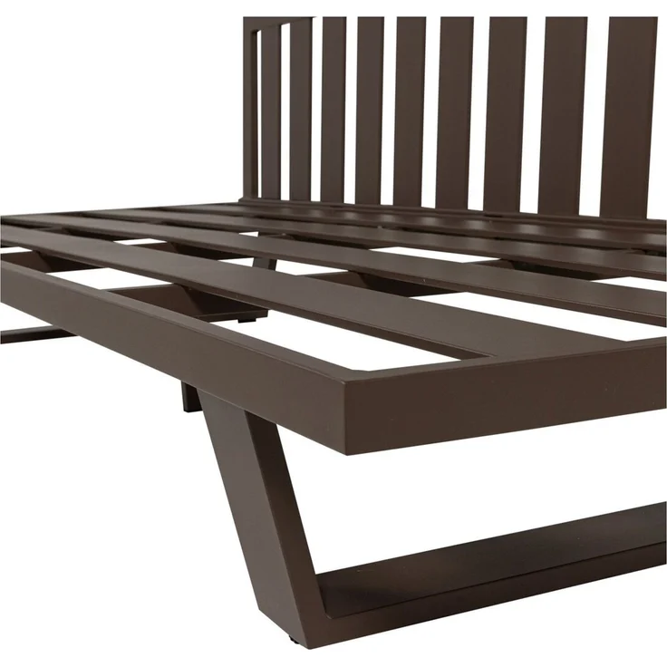 3-Sitzer Gartensofa Bear - Aluminium Braun, Olefin-Stoff – Bild 7