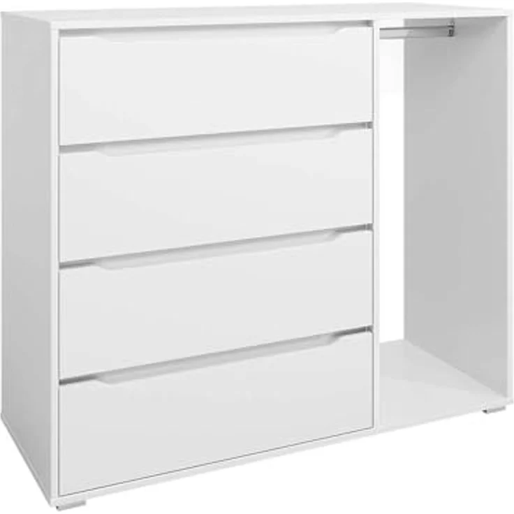 Kinderkleiderschrank Ruben Weiß 120 x 101.9 cm mit 4 Schubladen Vicco – Bild 1
