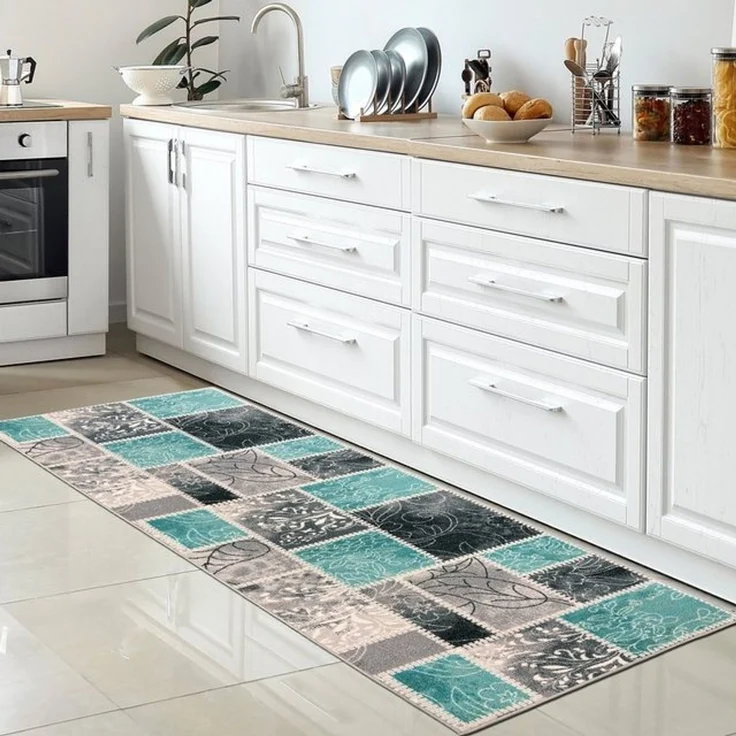 Carpetia Küchenläufer Küchenteppich Modern, rechteckig, Höhe: 5 mm, rutschhemmender Rücken, pflegeleicht, robust – Bild 4