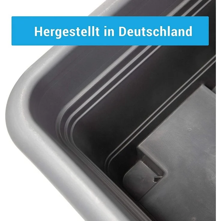 2friends Pflanzkübel 2er Set - Eckiger Blumentopf groß draußen in Anthrazit, 38x38x28 cm, Pflanztöpfe groß für Garten & Terrasse – Bild 2