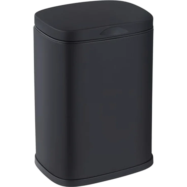 WENKO Wand-Kosmetikeimer Mod. Sare 3 Liter, Mülleimer mit Easy-Close Absenkautomatik, mattschwarz, lackierter Stahl und Anti-Fingerprint, Befestigung ohne Bohren – Bild 1