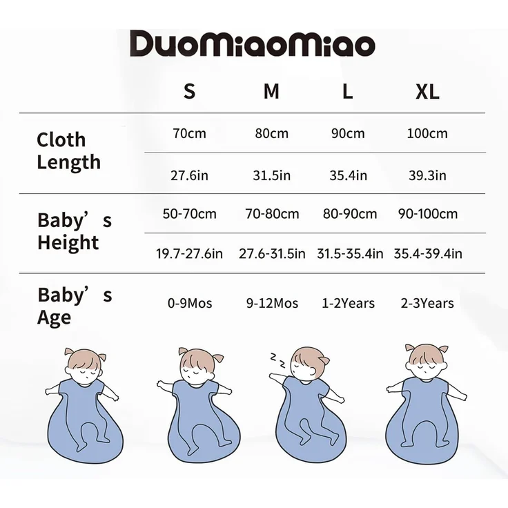 Duomiaomiao Baby Schlafsack, 1x Winterschlafsack, Elefant Paradies-2.5 Tog, L/Größe des Babys 85-95cm, 100 % Baumwolle – Bild 2