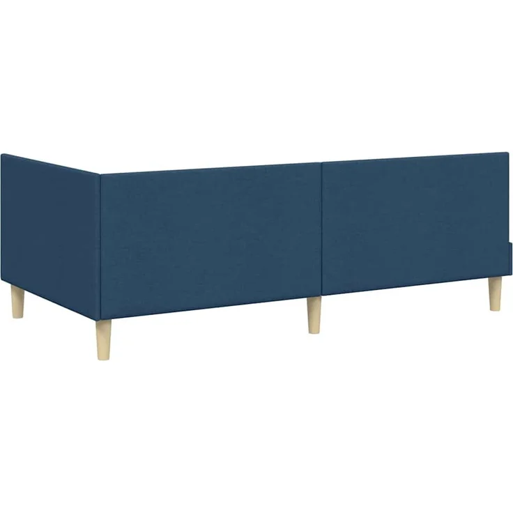 vidaXL Eckbettgestell mit Matratze 2 stk. Blau 80 x 200 cm Stoff 3393732 – Bild 9